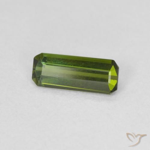 Tormalina Verde scuro naturale da 0.62 ct, Ottagonale / Taglio smeraldo, VVS