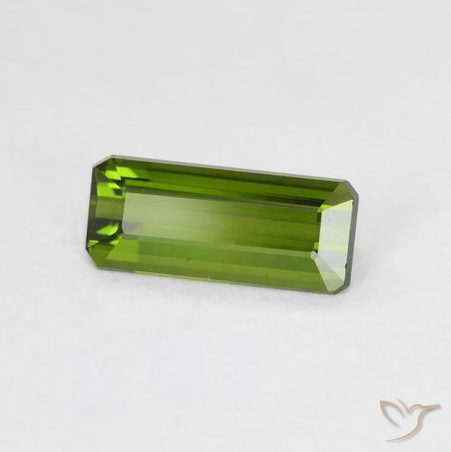 Tormalina Verde scuro naturale da 0.95 ct, Ottagonale / Taglio smeraldo, VVS