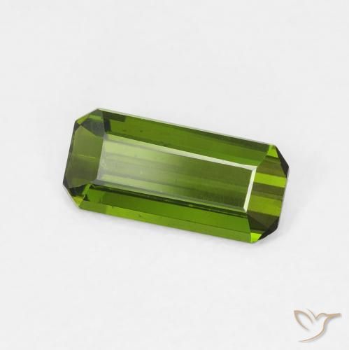 Tormalina Verde scuro naturale da 0.77 ct, Ottagonale / Taglio smeraldo, VVS