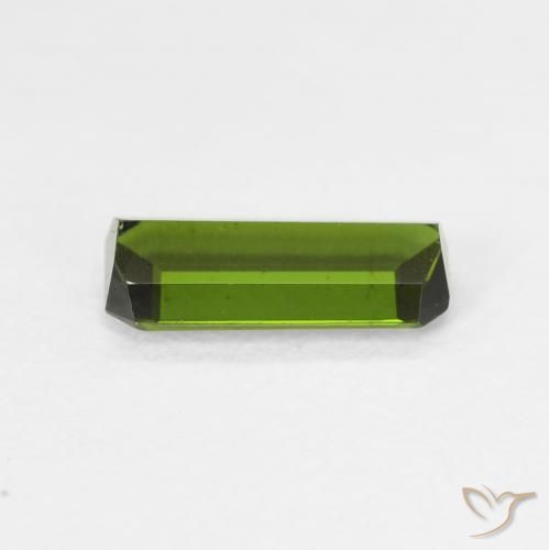 Tormalina Verde scuro naturale da 0.77 ct, Ottagonale / Taglio smeraldo, VVS