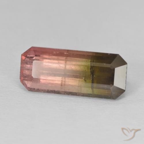 Tormalina Bi-Colore naturale da 7.99 ct, Ottagonale / Taglio smeraldo, SI