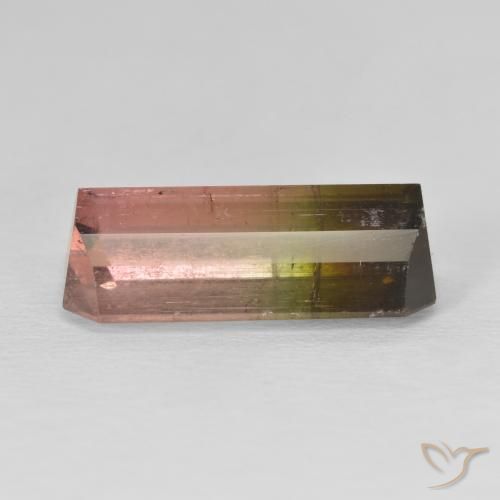 Tormalina Bi-Colore naturale da 7.99 ct, Ottagonale / Taglio smeraldo, SI