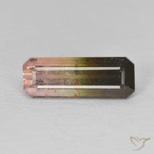 Tormalina Bi-Colore naturale da 3.78 ct, Ottagonale / Taglio smeraldo, SI