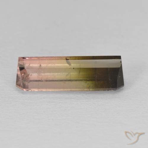 Tormalina Bi-Colore naturale da 3.78 ct, Ottagonale / Taglio smeraldo, SI