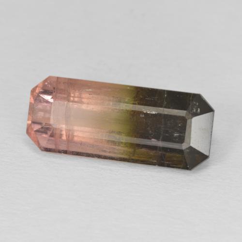 Tormalina Bi-Colore naturale da 5.84 ct, Ottagonale / Taglio smeraldo, SI
