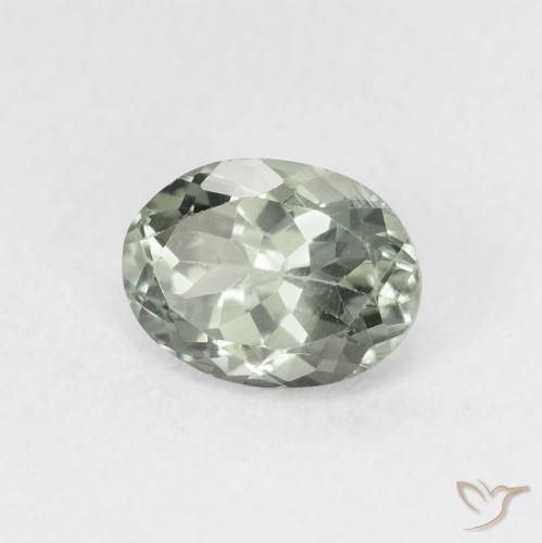 Tormalina Medio Verde-Grigio naturale da 1.38 ct, Ovale, VS