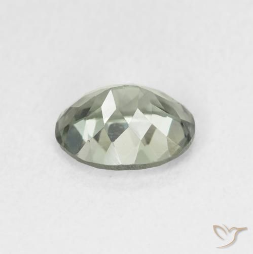Tormalina Medio Verde-Grigio naturale da 1.38 ct, Ovale, VS