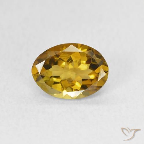 0.96ct Naturale Marrone dorato verdastro Tormalina, Ovale, VS