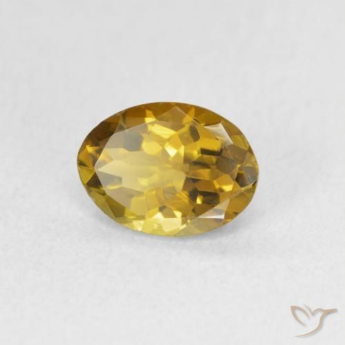 Tormalina Marrone dorato verdastro naturale da 0.96 ct, Ovale, VS