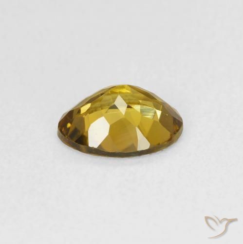 Tormalina Marrone dorato verdastro naturale da 0.96 ct, Ovale, VS