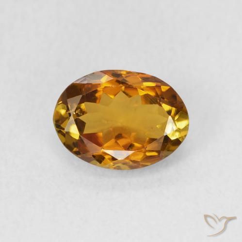 1.27ct Naturale Golden Orange to Deep Brown Tormalina, Ovale, VS