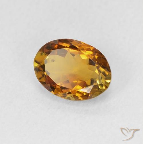 Tormalina Golden Orange to Deep Brown naturale da 1.27 ct, Ovale, VS