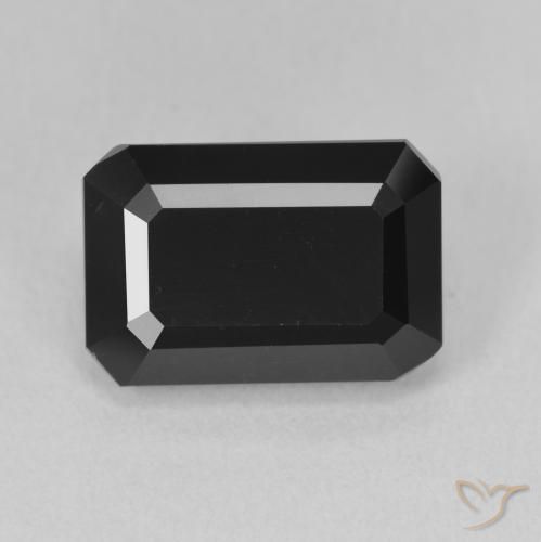 6.04ct Naturale Schorl Tormalina, Taglio smeraldo, Opaco