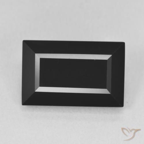 7.82ct Naturale Schorl Tormalina, Taglio a baguette, Opaco