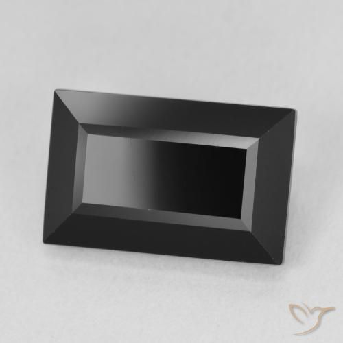 Tormalina naturale nero da 7,82 ct, baguette, opaco