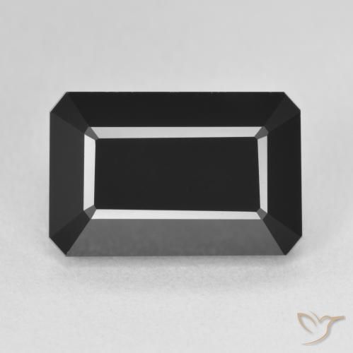 9.48ct Naturale Schorl Tormalina, Taglio smeraldo, Opaco