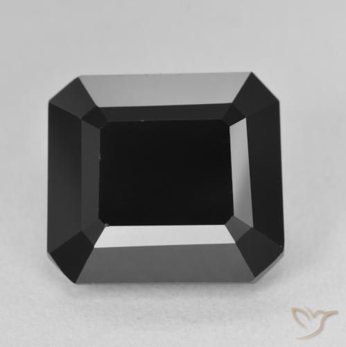 10.24ct Naturale Schorl Tormalina, Taglio smeraldo, Opaco