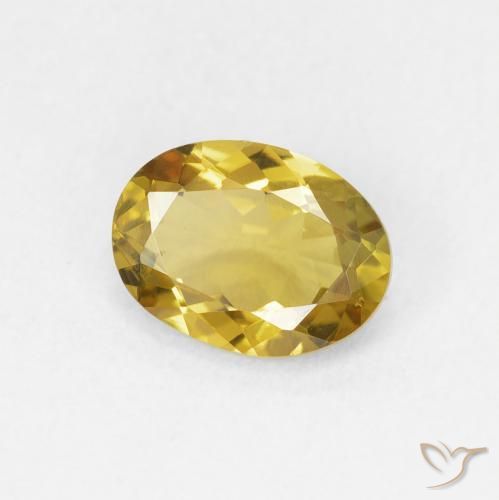 Tormalina Dorato naturale da 1.24 ct, Ovale, VVS-VS