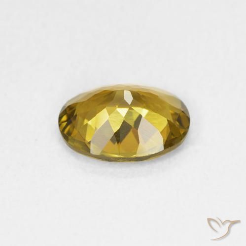 Tormalina Oro medio naturale da 1.02 ct, Ovale, VVS-VS