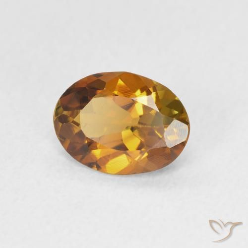 Tormalina Marrone dorato naturale da 1.03 ct, Ovale, VVS-VS