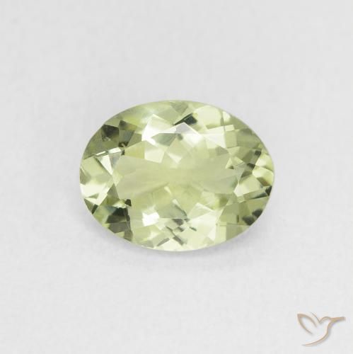 1.12ct Naturale Grigio verde Tormalina, Ovale, VVS-VS