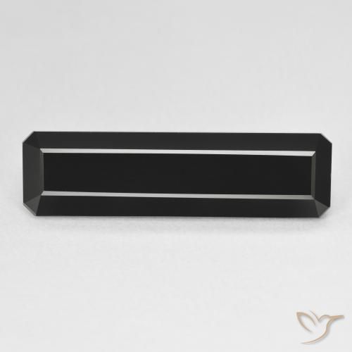 8.51ct Naturale Schorl Tormalina, Taglio smeraldo, Opaco