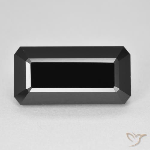 8.77ct Naturale Schorl Tormalina, Taglio smeraldo, Opaco