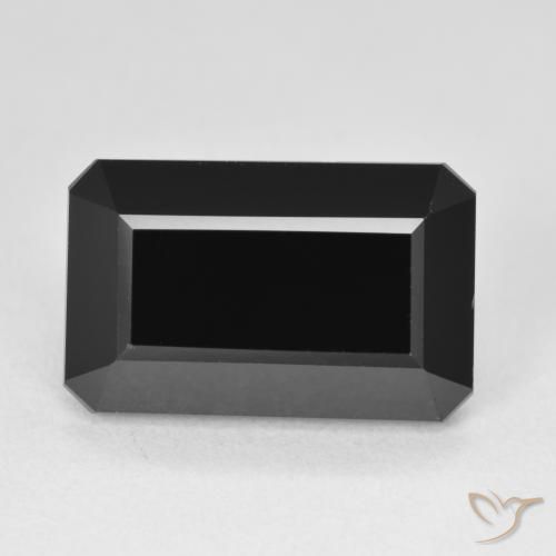 9.61ct Naturale Schorl Tormalina, Taglio smeraldo, Opaco