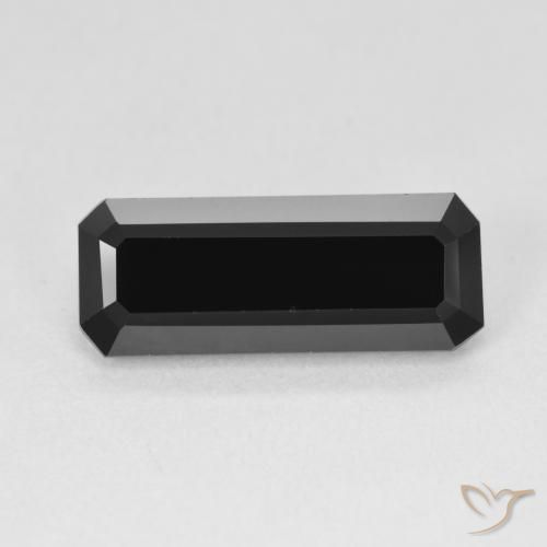 4.34ct Naturale Schorl Tormalina, Taglio smeraldo, Opaco