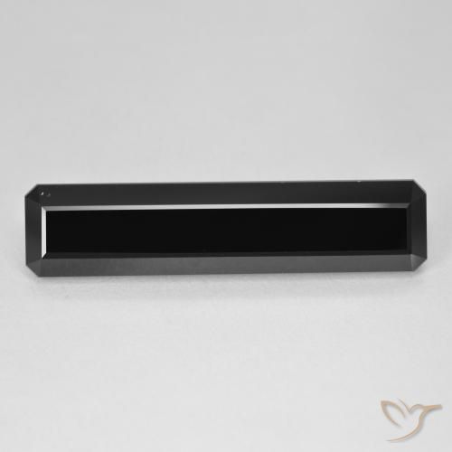 15.23ct Naturale Schorl Tormalina, Taglio smeraldo, Opaco
