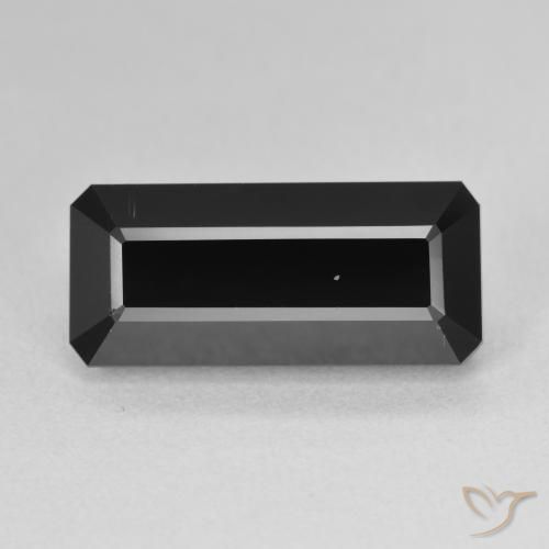 7.51ct Naturale Schorl Tormalina, Taglio smeraldo, Opaco