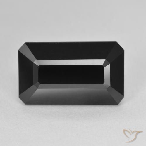 9.26ct Naturale Schorl Tormalina, Taglio smeraldo, Opaco