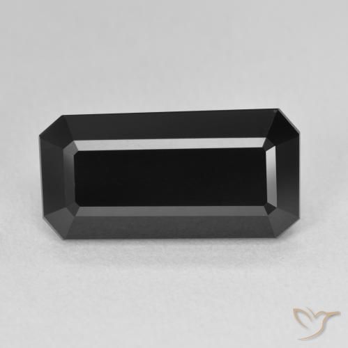 7.43ct Naturale Schorl Tormalina, Taglio smeraldo, Opaco