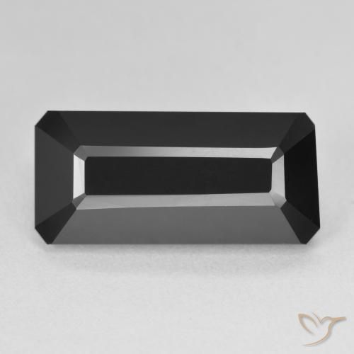 11.34ct Naturale Schorl Tormalina, Taglio smeraldo, Opaco