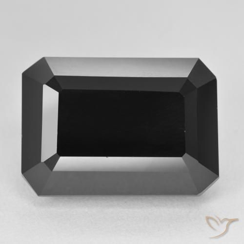 25.38ct Naturale Schorl Tormalina, Taglio smeraldo, Opaco