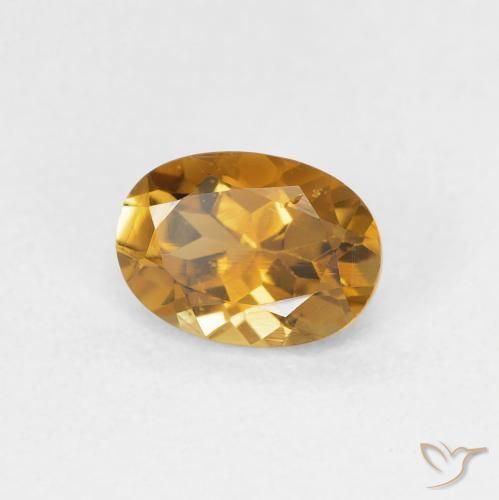 Tormalina Marrone dorato naturale da 0.93 ct, Ovale, VVS-VS