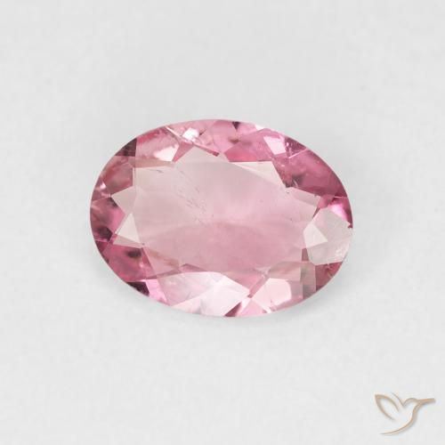 Tormalina Rosa chiaro naturale da 0.95 ct, Ovale, VS