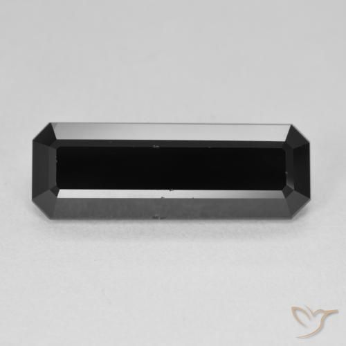 6.43ct Naturale Schorl Tormalina, Taglio smeraldo, Opaco