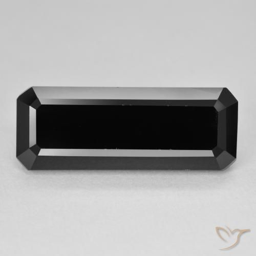 11.56ct Naturale Schorl Tormalina, Taglio smeraldo, Opaco