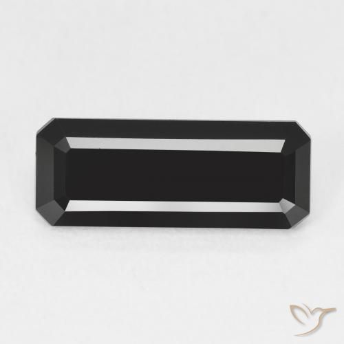 3.59ct Naturale Schorl Tormalina, Taglio smeraldo, Opaco