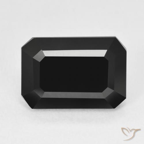 5.97ct Naturale Schorl Tormalina, Taglio smeraldo, Opaco