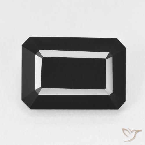 7.07ct Naturale Schorl Tormalina, Taglio smeraldo, Opaco