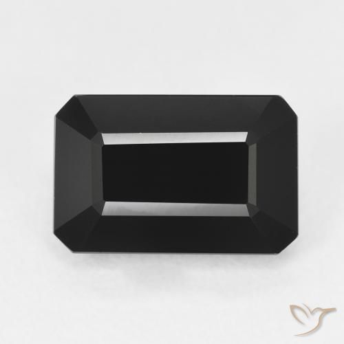 3.98ct Naturale Schorl Tormalina, Taglio smeraldo, Opaco