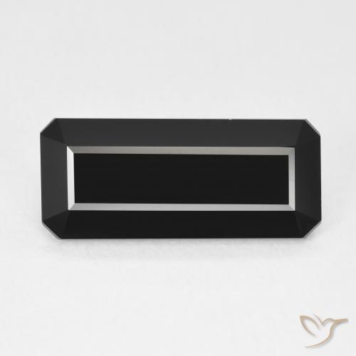 5.28ct Naturale Schorl Tormalina, Taglio smeraldo, Opaco