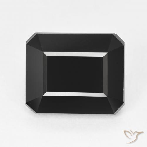 7.04ct Naturale Schorl Tormalina, Taglio smeraldo, Opaco