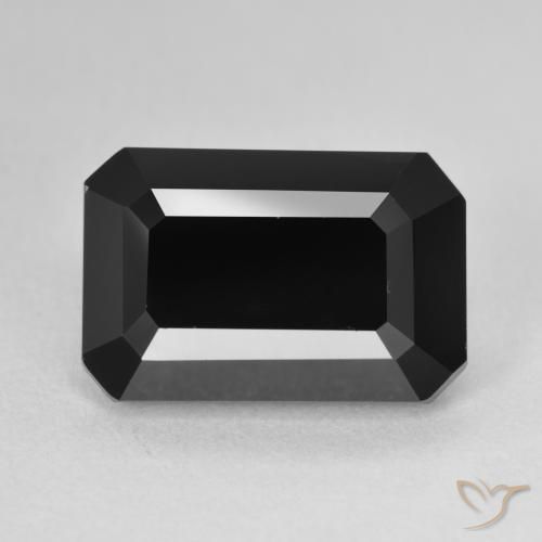 8.97ct Naturale Schorl Tormalina, Taglio smeraldo, Opaco