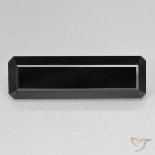 11.16ct Naturale Schorl Tormalina, Taglio smeraldo, Opaco