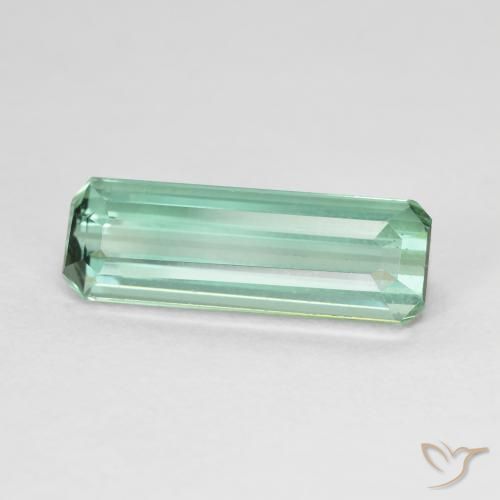 Tormalina Verde Menta Chiaro naturale da 4.12 ct, Ottagonale / Taglio smeraldo, VVS-VS