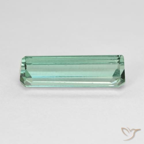 Tormalina Verde Menta Chiaro naturale da 4.12 ct, Ottagonale / Taglio smeraldo, VVS-VS