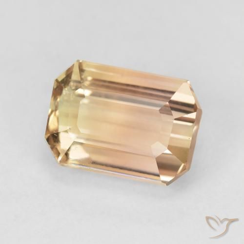 Tormalina Dorato pesca chiaro naturale da 5.60 ct, Ottagonale / Taglio smeraldo, SI